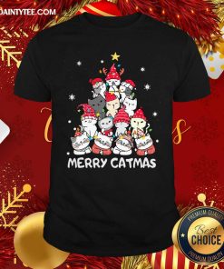 Funny Cats Merry Catmas Merry Christmas Tree Shirt