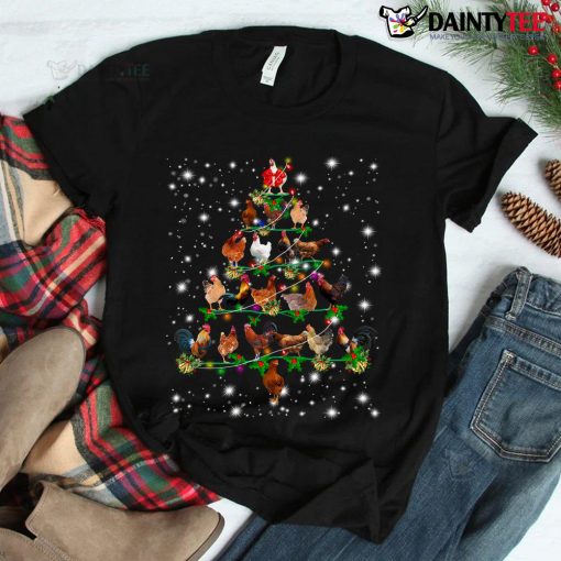 Funny Chickens Christmas Tree Ornament Decor Shirt