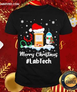 Funny Nurse Santa Vaccine Merry Christmas #Lab Tech Shirt