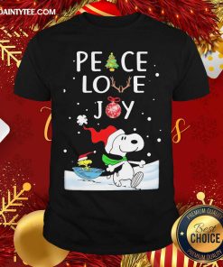 Funny Snoopy Peace Love Joy Christmas Shirt