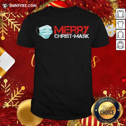 Funny Xmas Merry Christ Mask 2020 Quarantine Christmas T-Shirt