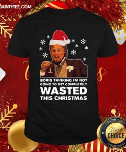 Good Santa Leonardo Dicaprio Boris Thinking I’m Not Going To Get Completely Wasted This Christmas Shirt