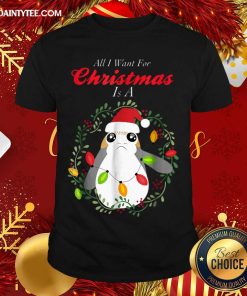 Good Star Wars Porg All I Want Christmas Holiday Shirt