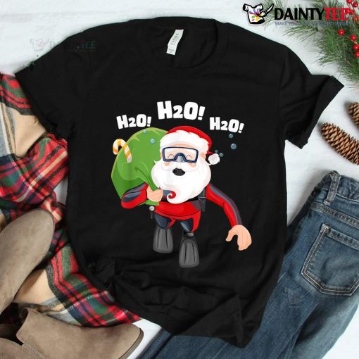 H2o H2o H2o Santa Claus Swimming Pool Christmas Swimmer Shirt