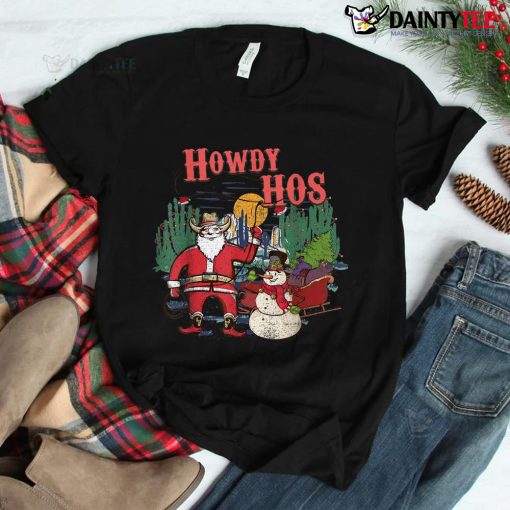 Howdy Hos Cowboy Santa Christmas Shirt