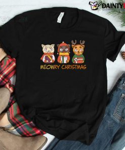 Meowry Christmas Reindeer Cat Shirt