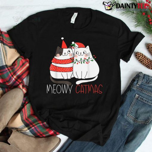 Meowy Catmas Cat Christmas Pajamas Xmas Shirt