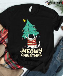 Meowy Christmas Tree Cat Lover Catmas Xmas Shirt