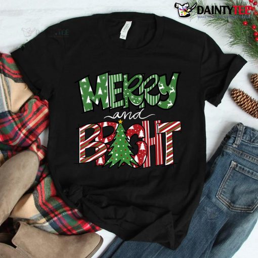 Merry And Bright Christmas Tree Shirt