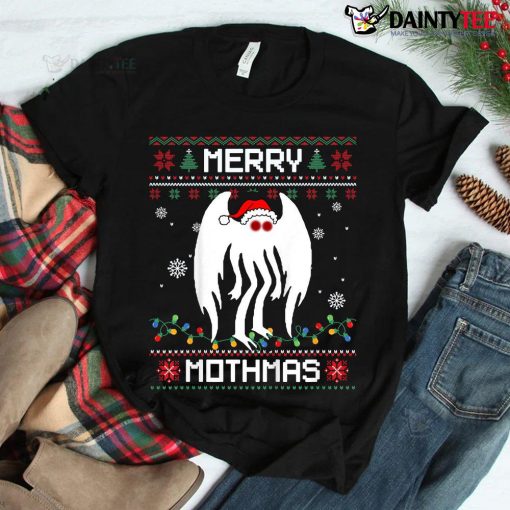 Merry Mothmas Santa Mothman Christmas Shirt