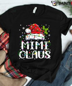 Mimi Claus Shirt Christmas Lights Pajama Family Matching Shirt