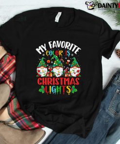 My Favorite Color Is Christmas Lights Gnome Shirt
