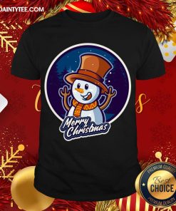 Nice Xmas Smiley Snowman Merry Christmas T-Shirt