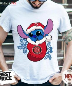 Official New Jersey Devils Christmas Stitch In The Sock Funny Disney NHL Shirt