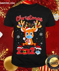 Original Christmas 2020 Reindeer Mask Matching Pajama Idea Shirt