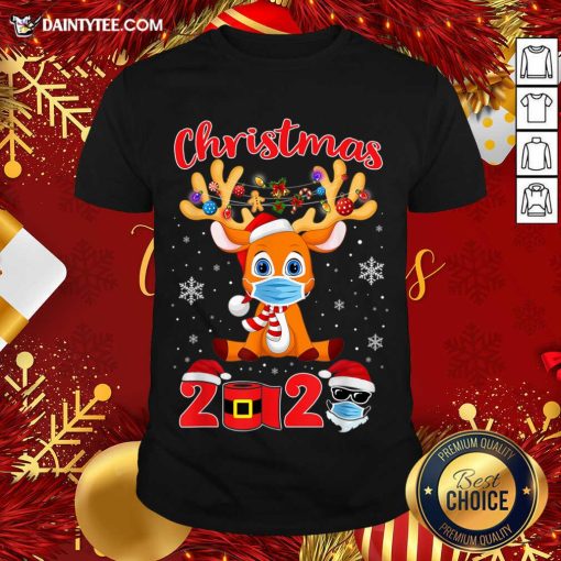 Original Christmas 2020 Reindeer Mask Matching Pajama Idea Shirt