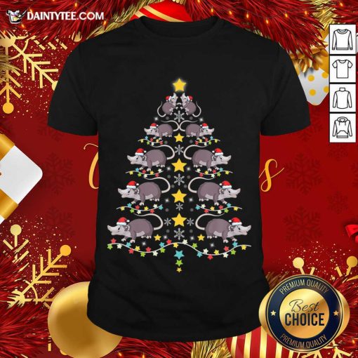 Original Christmas Opossums Tree Christmas Tree Lights Shirt