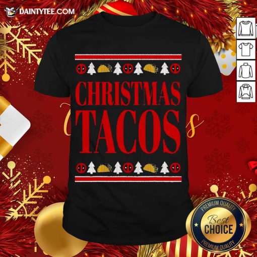 Original Marvel Deadpool Wade Wilson Christmas Tacos Holiday Shirt