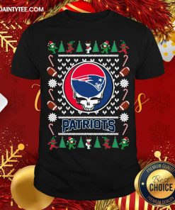 Perfect New England Patriots Grateful Dead Ugly Christmas Shirt