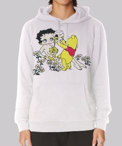 Pooh Pouring Honey on Betty Boop Hoodie
