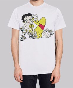Pooh Pouring Honey on Betty Boop Hoodie 2 Pooh Pouring Honey on Betty Boop Hoodie 3