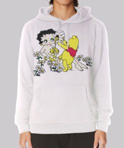 Pooh Pouring Honey on Betty Boop Hoodie 3 Pooh Pouring Honey on Betty Boop Hoodie 4