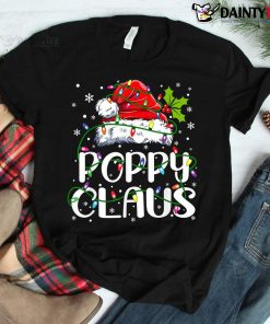 Poppy Claus Christmas Lights Pajama Family Matching Shirt