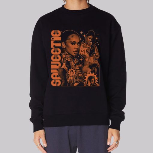 Potrait Saweetie Rap Vintage Hoodie