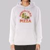 Powerbomb Pizza Graphic Print Back Hoodie