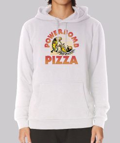 Powerbomb Pizza Graphic Print Back Hoodie
