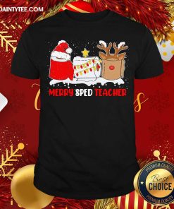 Premium Merry Sped Teacher Christmas Shirt