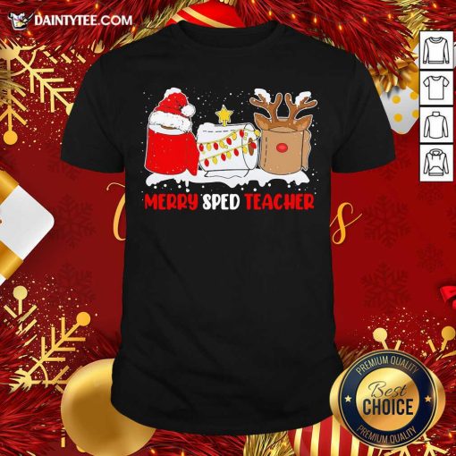 Premium Merry Sped Teacher Christmas Shirt