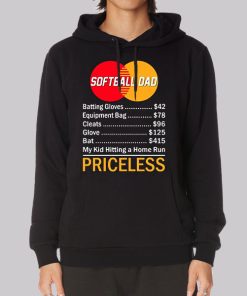 Priceless Softball Dad Hoodie Priceless Softball Dad Hoodie