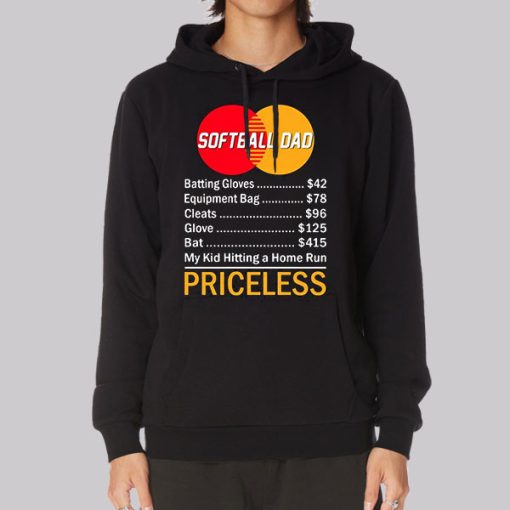 Priceless Softball Dad Hoodie