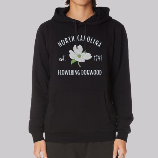 Printed Flowering Dogwood North Carolina Hoodie