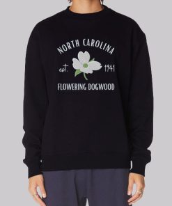 Printed Flowering Dogwood North Carolina Hoodie