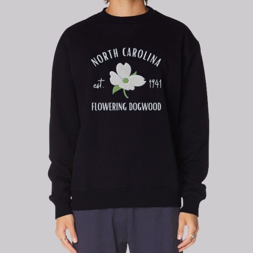 Printed Flowering Dogwood North Carolina Hoodie