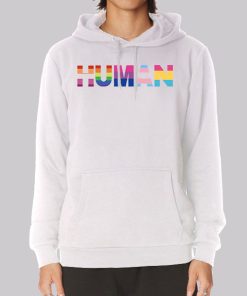 Rainbow Typography Human Hoodie Rainbow Typography Human Hoodie