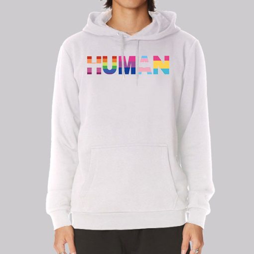 Rainbow Typography Human Hoodie