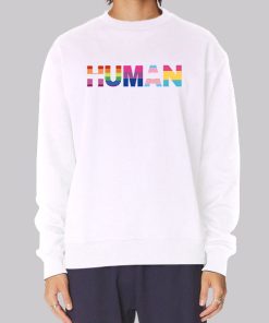 Rainbow Typography Human Hoodie