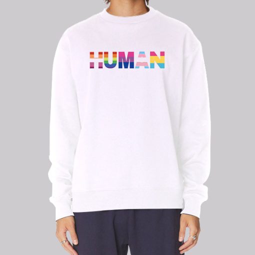 Rainbow Typography Human Hoodie