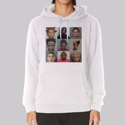 Rappers Mugshots Merch Graphic Hoodie