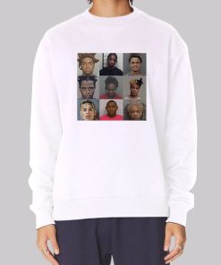Rappers Mugshots Merch Graphic Hoodie