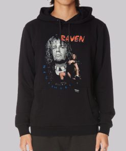 Rare 90s 1998 Vintage Raven Wcw Hoodie 1