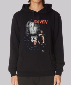 Rare 90s 1998 Vintage Raven Wcw Hoodie 3 Rare 90s 1998 Vintage Raven Wcw Hoodie 4