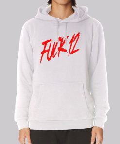 Red Logo Writing fuck12 Hoodie Red Logo Writing fuck12 Hoodie