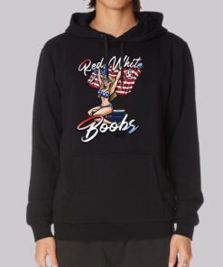 Red White and Boobs Sexy Girl Hoodie 3 Red White and Boobs Sexy Girl Hoodie 4