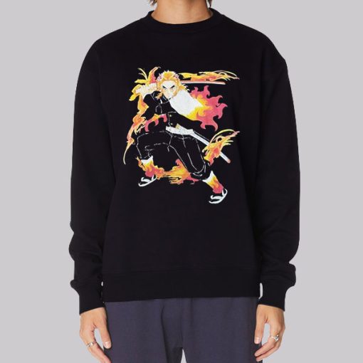 Rengoku Flame Art Demon Slayer Hoodie