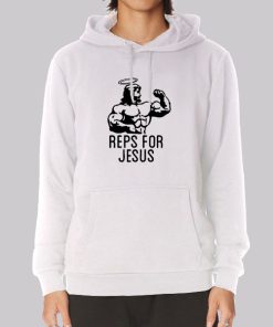 Reps for Jesus Christ Religion Fitness Gym Hoodie Reps for Jesus Christ Religion Fitness Gym Hoodie