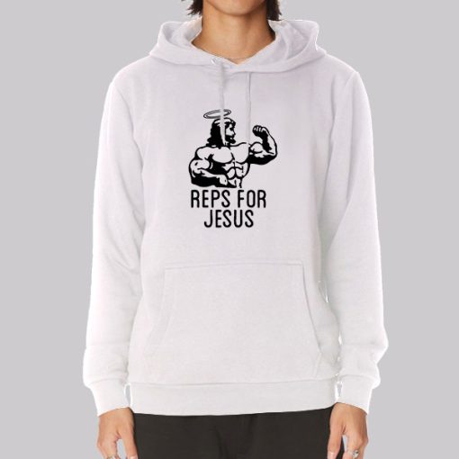 Reps for Jesus Christ Religion Fitness Gym Hoodie